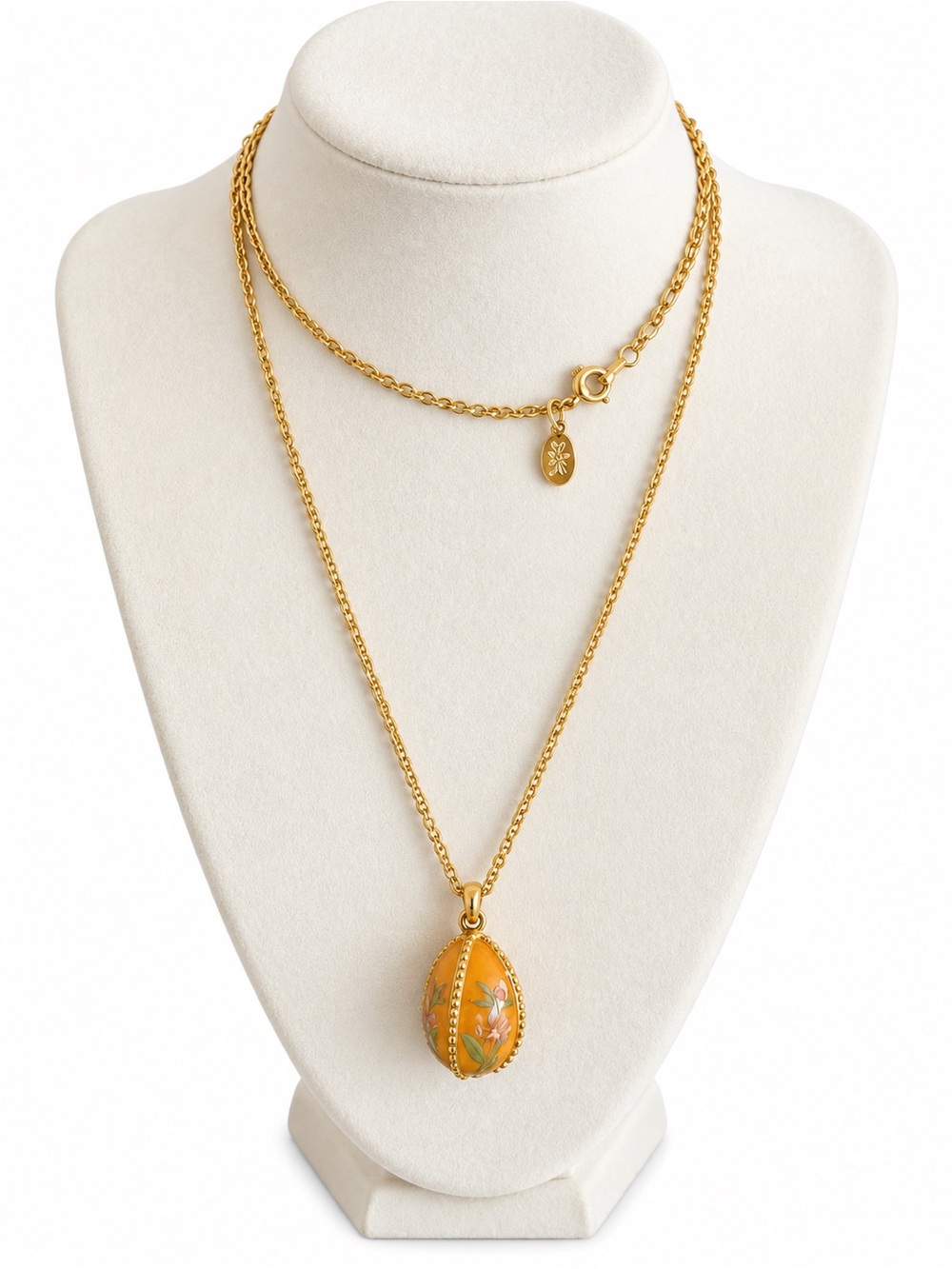 Joan Rivers Gold-Tone Necklace with Yellow Enamel Egg Pendant